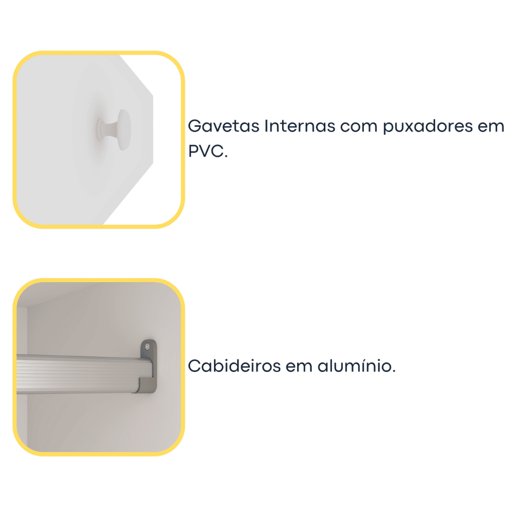 Guarda-Roupa Casal 100% MDF Com Espelho 3 Portas de Correr 6 Gavetas Tcil Móveis Milão Branco Guarda-Roupa Casal 100% MDF Com Espelho 3 Portas de Correr 6 Gavetas Tcil Móveis Milão Branco