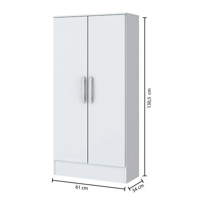 Armário Multiuso Henn Briz B14 - 2 Portas - Branco Armário Multiuso Henn Briz B14 - 2 Portas - Branco