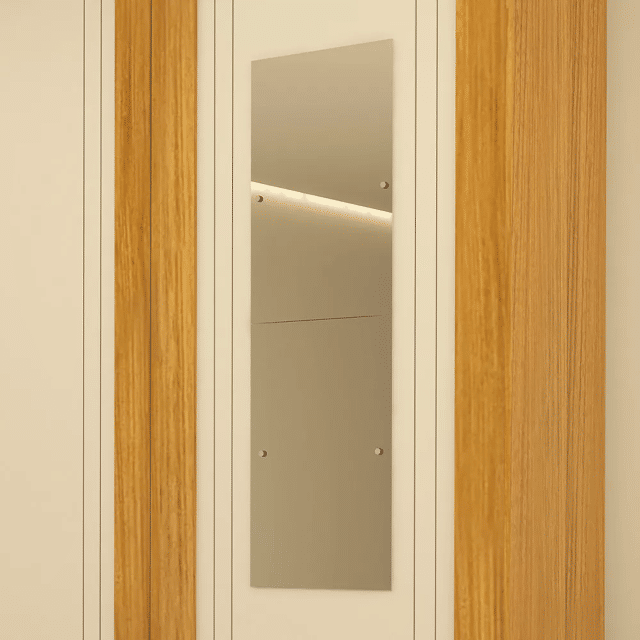 Guarda-Roupa com Espelho Heloisa Prime em MDF 2 Portas Cinamomo/Off White - Acp Móveis Guarda-Roupa com Espelho Heloisa Prime em MDF 2 Portas Cinamomo/Off White - Acp Móveis