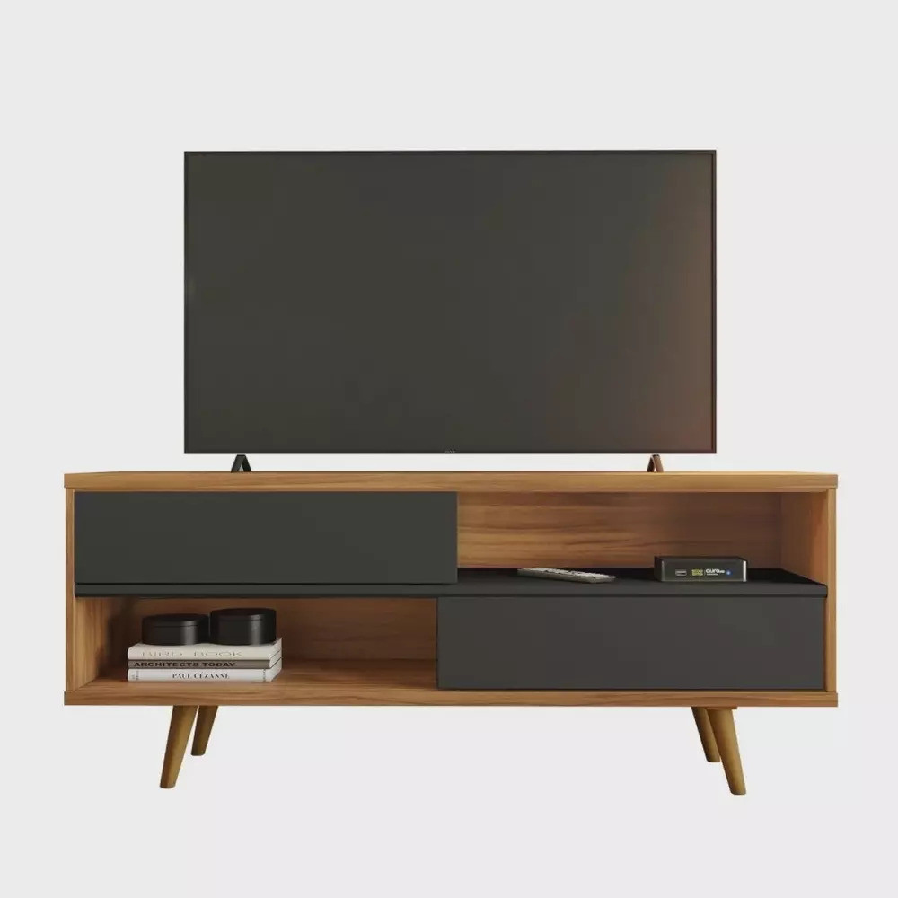 Rack Para Sala Suporta TV até 50 Polegadas Notável NT 1180 Freijó/Preto Rack Para Sala Suporta TV até 50 Polegadas Notável NT 1180 Freijó/Preto