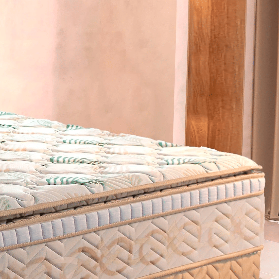 Conjunto Box Recordare Bambo Casal 138cm com Molas Ensacadas - Paropas