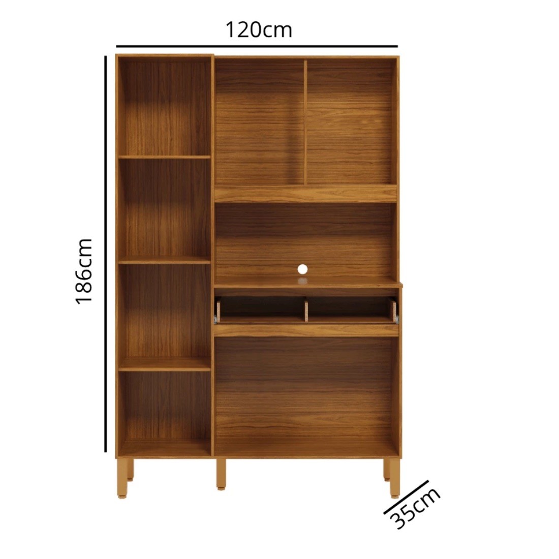 Kit Cozinha 100% MDF Ronipa Sangio 5 Portas 1 Gaveta 120cm - Canela/Off White Kit Cozinha 100% MDF Ronipa Sangio 5 Portas 1 Gaveta 120cm - Canela/Off White