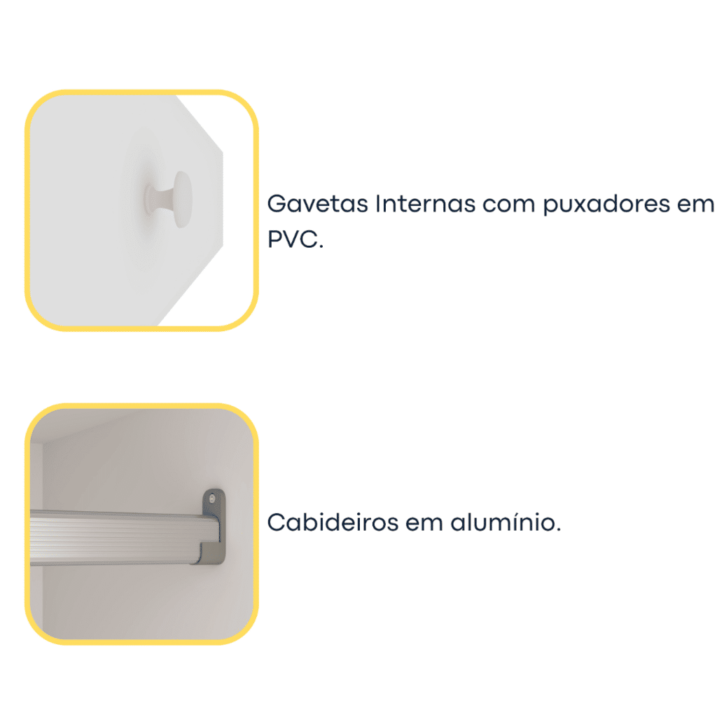 Guarda-Roupa Casal Com Espelho 2 Portas de Correr Tcil Móveis Roma Branco Guarda-Roupa Casal Com Espelho 2 Portas de Correr Tcil Móveis Roma Branco