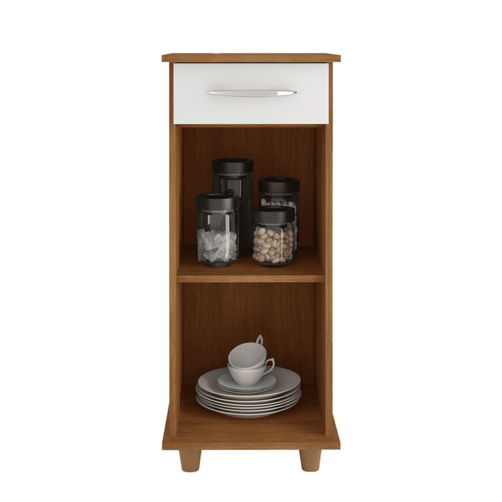 Balcão de Cozinha Multiuso 1 Portas 1 Gaveta Viena Freijó/Branco Fiorello Balcão de Cozinha Multiuso 1 Portas 1 Gaveta Viena Freijó/Branco Fiorello