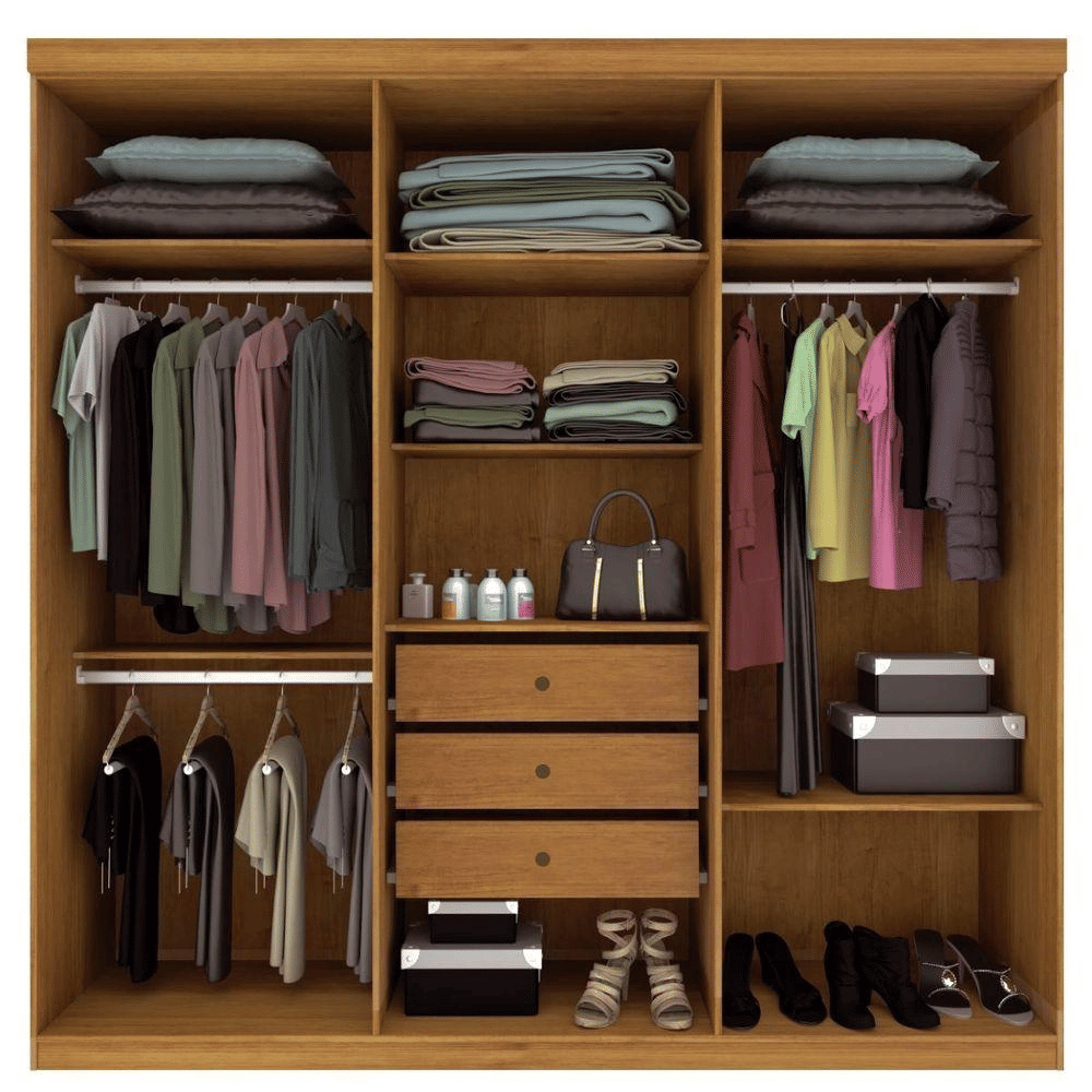 Guarda-Roupa Casal 6 Portas Olimpo Cinamomo -  Tcil Móveis  Guarda-Roupa Casal 6 Portas Olimpo Cinamomo -  Tcil Móveis