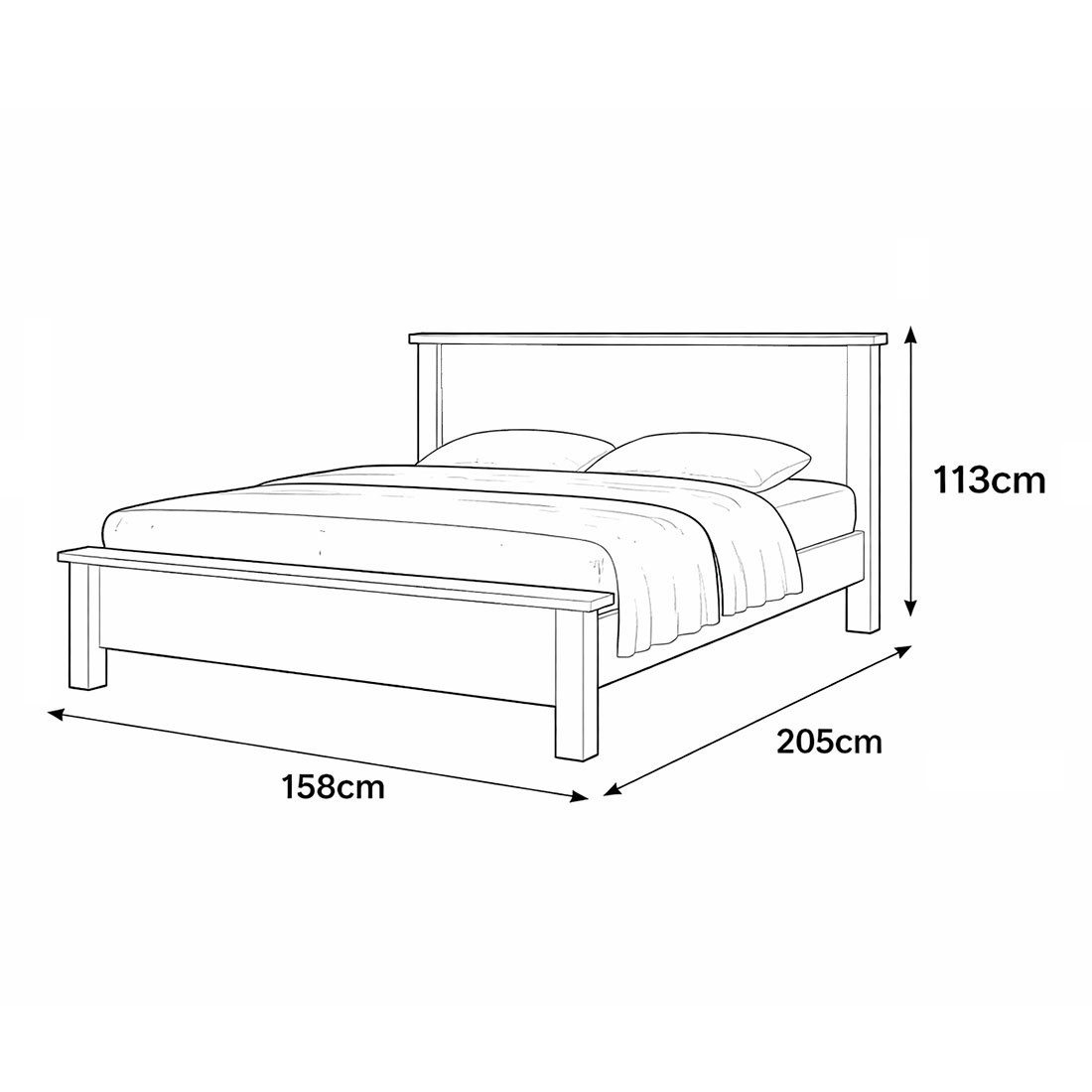 Cama Casal Versati 100% MDF Painel Ripado Bom Pastor - Naturall