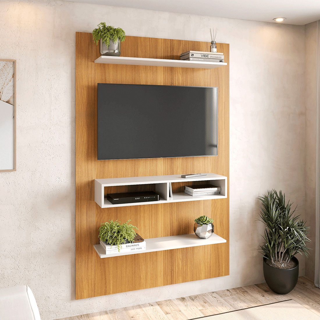 Painel Para Tv 50 Polegadas Thor Freijo/Off White - Fiorello