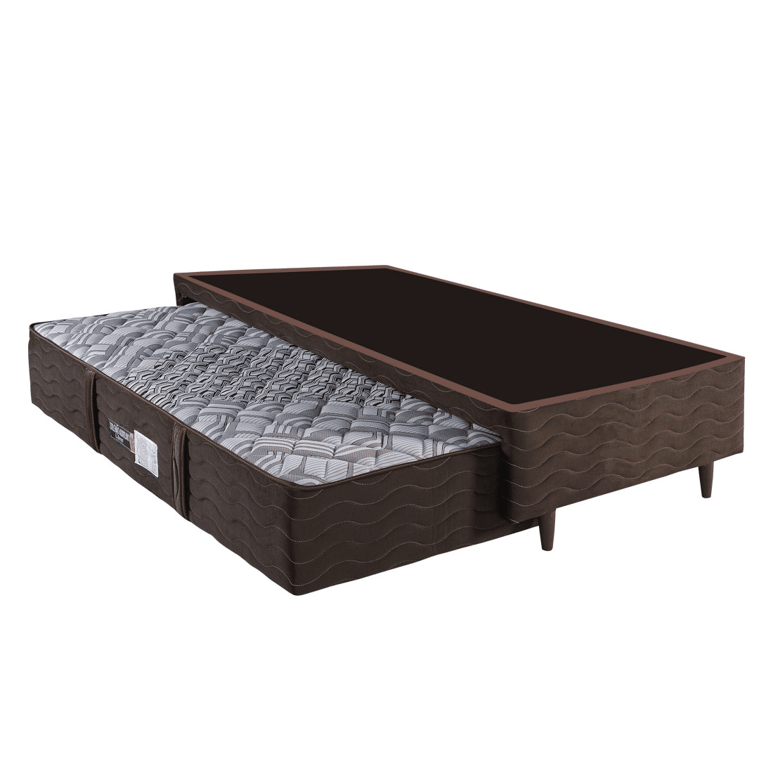 Base Box Porto Solteiro 88cm com Cama Auxiliar Design Colchões