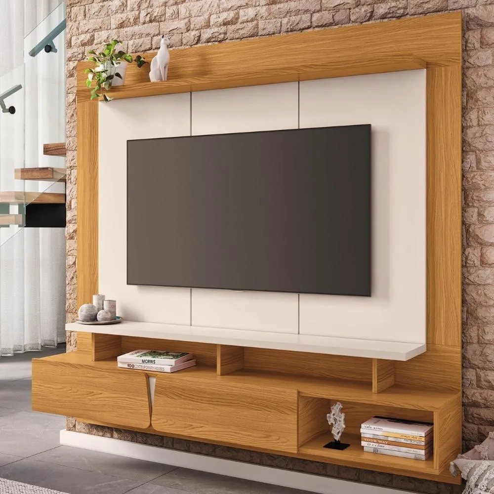 Painel para Tv  Zenith 1.6 2 Portas 160cm HB - Cinamomo/Off White