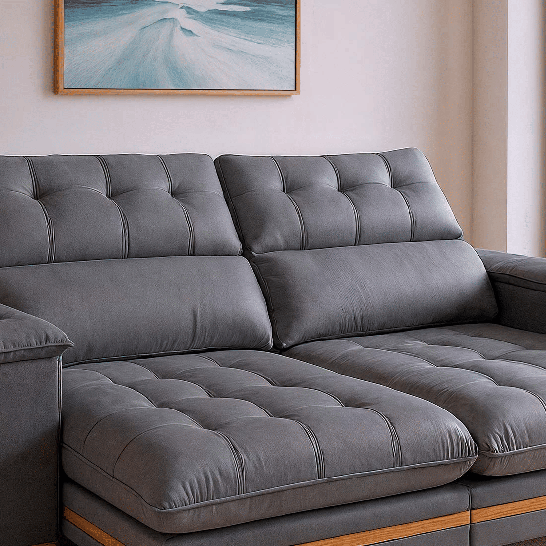 Sofá Retrátil e Reclinável Avila 250cm com Molas 2036 - Bom Pastor