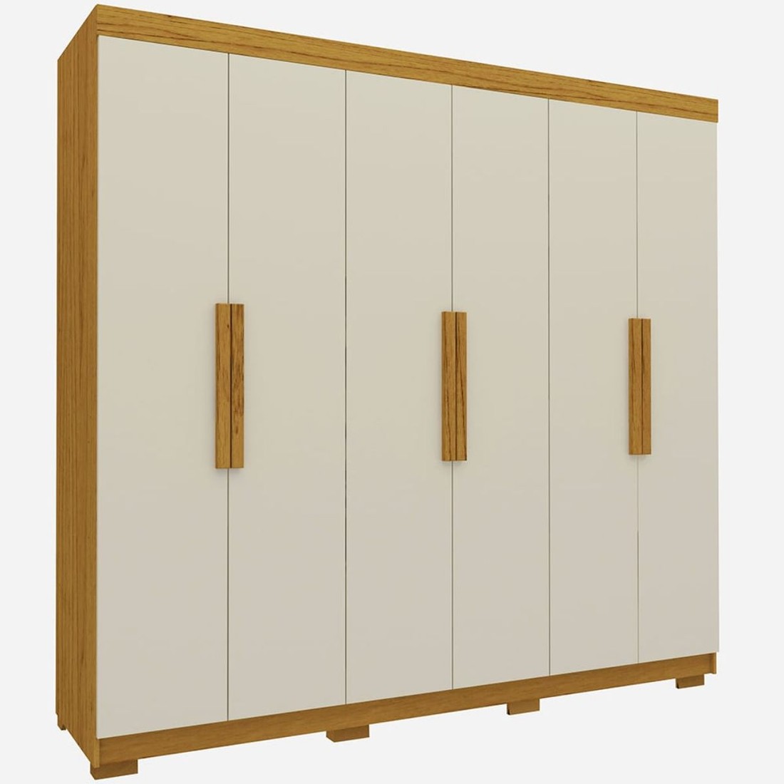 Guarda-roupa Gelius Império 06 Portas 02 Gavetas 183,5cm 100% MDF - Off White