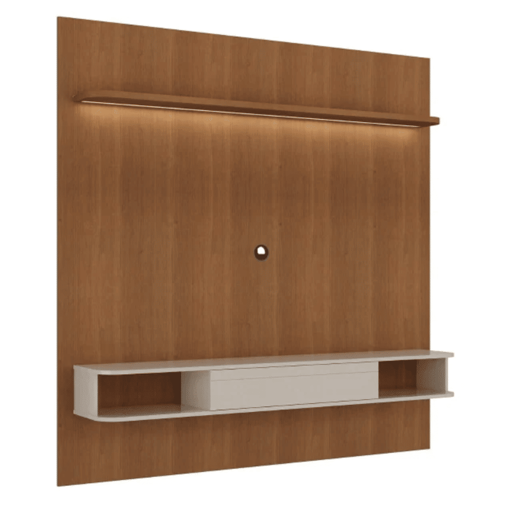 Painel para Tv até 75 Polegadas Belluno 1 Porta e LED Cinamomo/off White Artely Painel para Tv até 75 Polegadas Belluno 1 Porta e LED Cinamomo/off White Artely