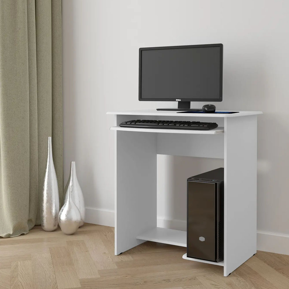 Escrivaninha/Mesa de Computador EJ Móveis Pratica Branco Escrivaninha/Mesa de Computador EJ Móveis Pratica Branco