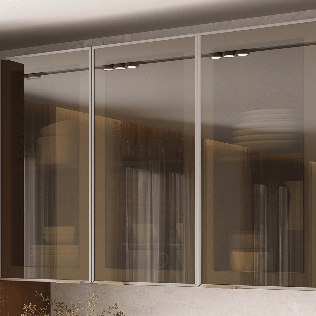 Cozinha Itatiaia Lúmina 3 Módulos 270cm em MDF Cinamomo/Fendi Cozinha Itatiaia Lúmina 3 Módulos 270cm em MDF Cinamomo/Fendi