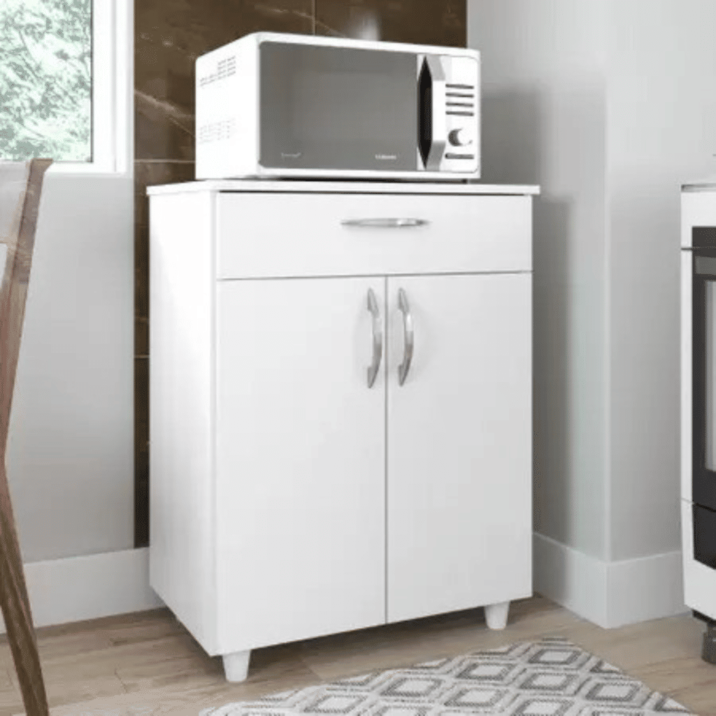 Balcão de Cozinha Multiuso 2 Portas 1 Gaveta Duna Branco Fiorello Balcão de Cozinha Multiuso 2 Portas 1 Gaveta Duna Branco Fiorello