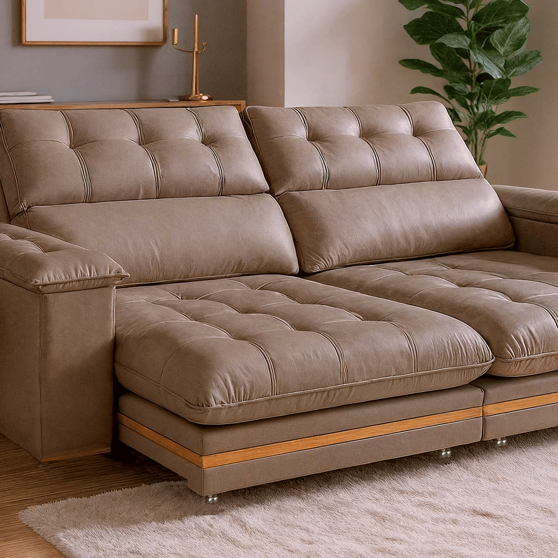 Sofá Retrátil e Reclinável Avila 290cm com Molas 3010 - Bom Pastor