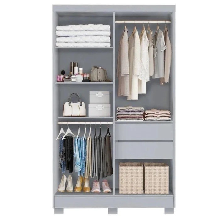 Guarda-Roupa Solteiro 4 Portas Sergipe Branco - Bianchi  Guarda-Roupa Solteiro 4 Portas Sergipe Branco - Bianchi