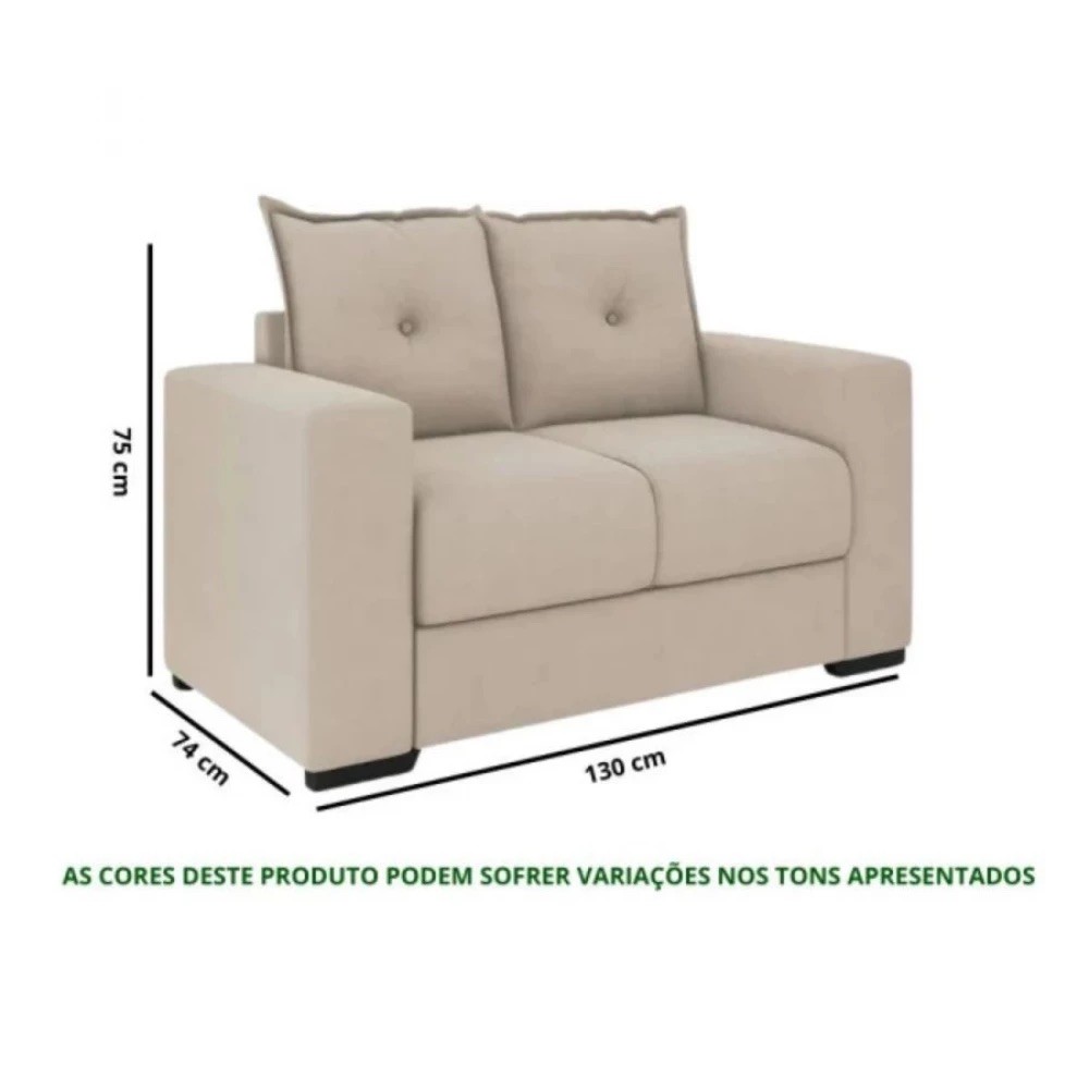 Conjunto de Sofá 3x2 Lugares Santa Catarina Bacetto Bege Conjunto de Sofá 3x2 Lugares Santa Catarina Bacetto Bege