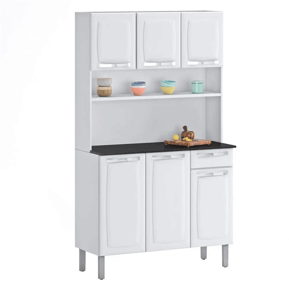 Kit Cozinha Itatiaia Rose 6 Portas 1 Gaveta Branco – Modelo I3G1-105 Kit Cozinha Itatiaia Rose 6 Portas 1 Gaveta Branco – Modelo I3G1-105
