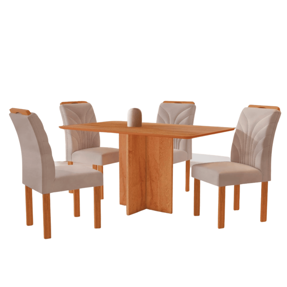 Conjunto Mesa sem Vidro Salinas 120x80 + 4 Cadeiras Parati Cinamomo – Cel Móveis Conjunto Mesa sem Vidro Salinas 120x80 + 4 Cadeiras Parati Cinamomo – Cel Móveis