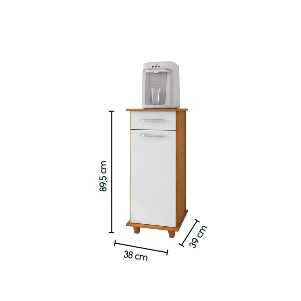 Balcão de Cozinha Multiuso 1 Portas 1 Gaveta Viena Freijó/Branco Fiorello Balcão de Cozinha Multiuso 1 Portas 1 Gaveta Viena Freijó/Branco Fiorello