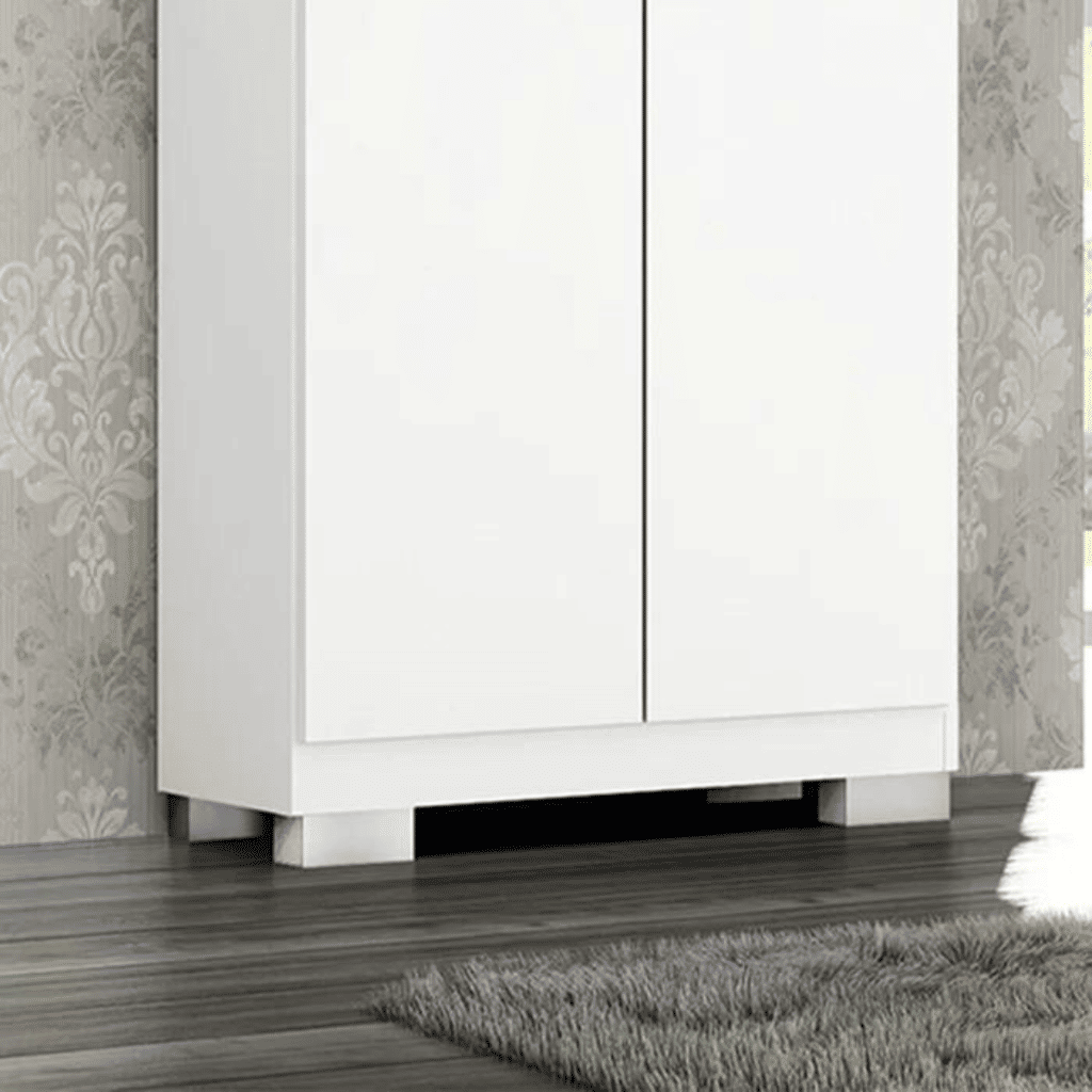 Armário Multiuso 2 Portas 100% MDF com Chave e Pés Branco iris - ACP Móveis Armário Multiuso 2 Portas 100% MDF com Chave e Pés Branco iris - ACP Móveis