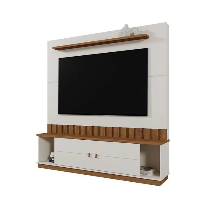 Estante Home Florianópolis Off White/Amendoa - Mobler