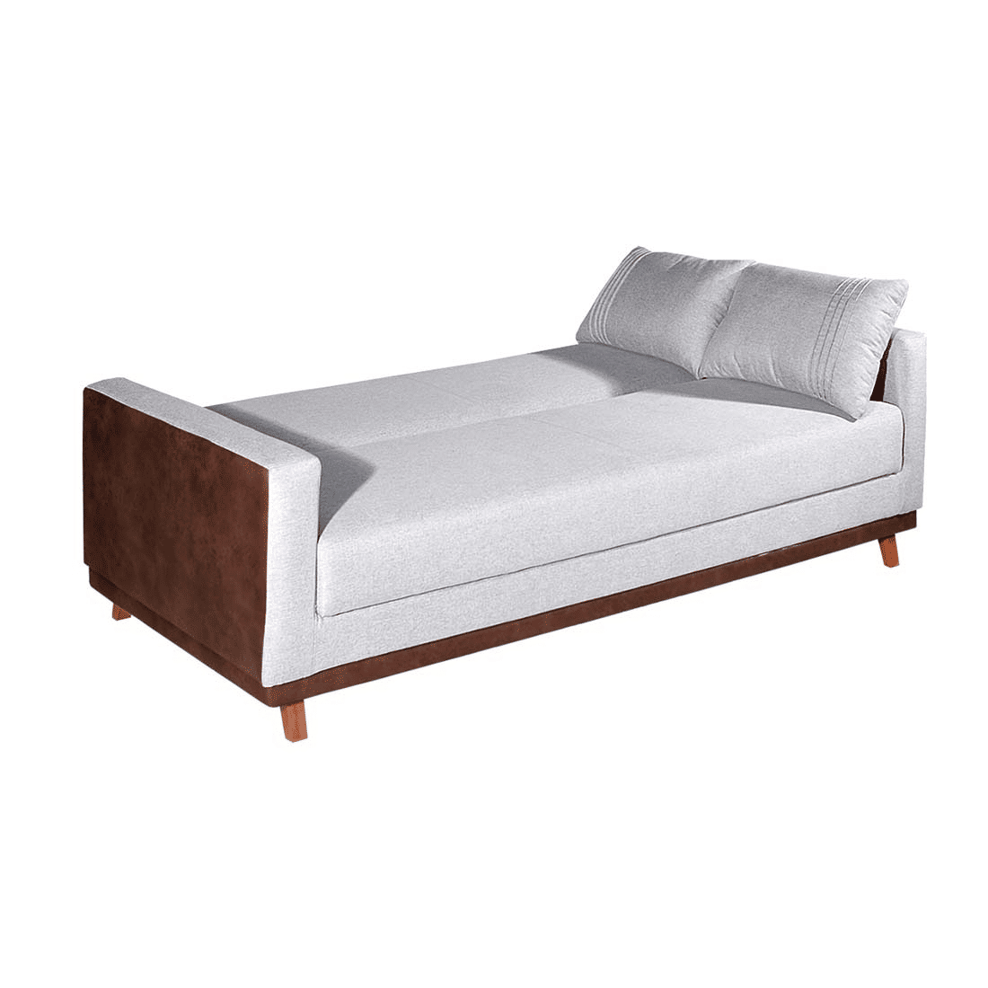 Sofá-cama Palácius 3 Lugares 205cm Bom Pastor Estofados - Linho Cinza