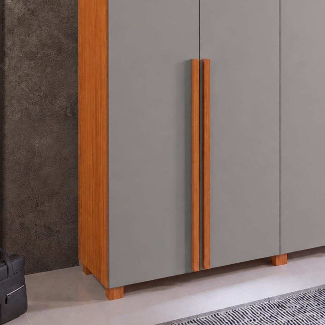 Guarda-roupa Casal 6 Portas 6 Gavetas Versati Bom Pastor 242cm - Nog/Beg