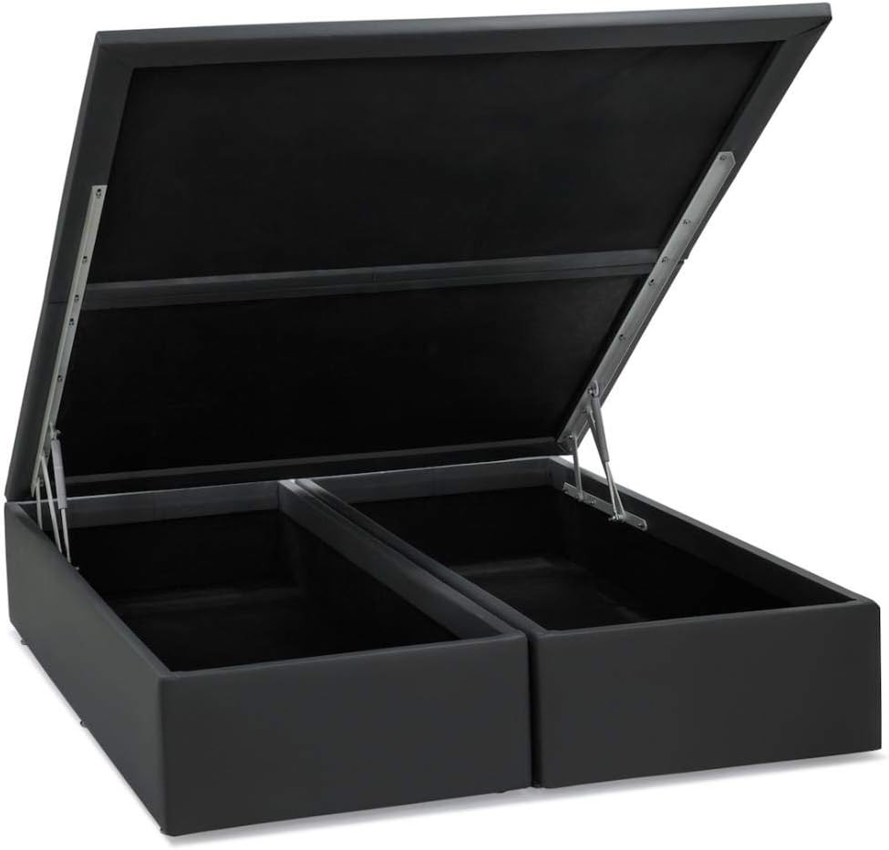 Base Bau Sommier Phys Courino Preto 158x198X39 Queen- Ortobom  Base Bau Sommier Phys Courino Preto 158x198X39 Queen- Ortobom