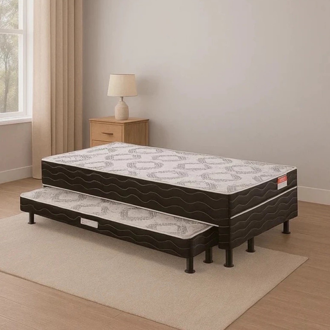Cama Box Solteiro Com Auxiliar Rubi 88x188 Reconflex Cama Box Solteiro Com Auxiliar Rubi 88x188 Reconflex