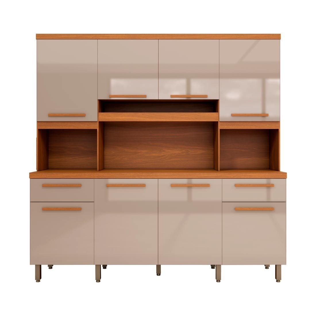 Kit Cozinha 8 Portas Georgia Luciane 200,2cm - Móveis Siena