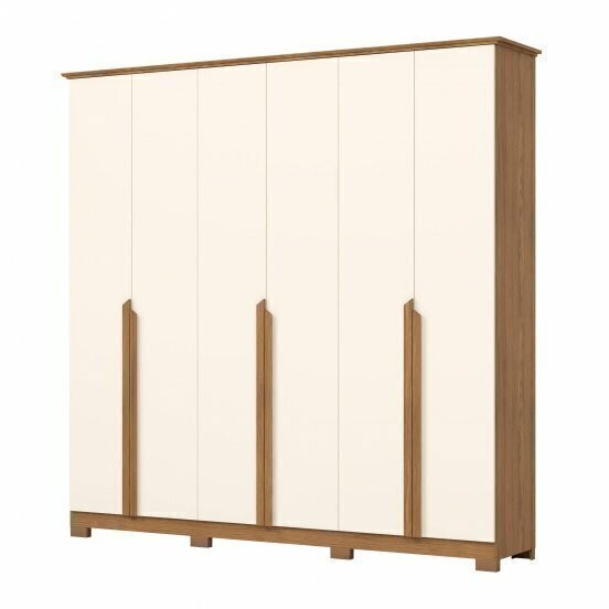Guarda-roupa Casal Andreas 6 Portas Nature/Off - Henn Guarda-roupa Casal Andreas 6 Portas Nature/Off - Henn