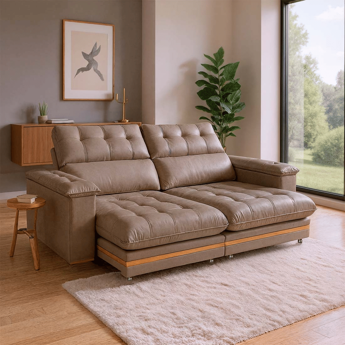 Sofá Retrátil e Reclinável Avila 250cm com Molas 3010 - Bom Pastor