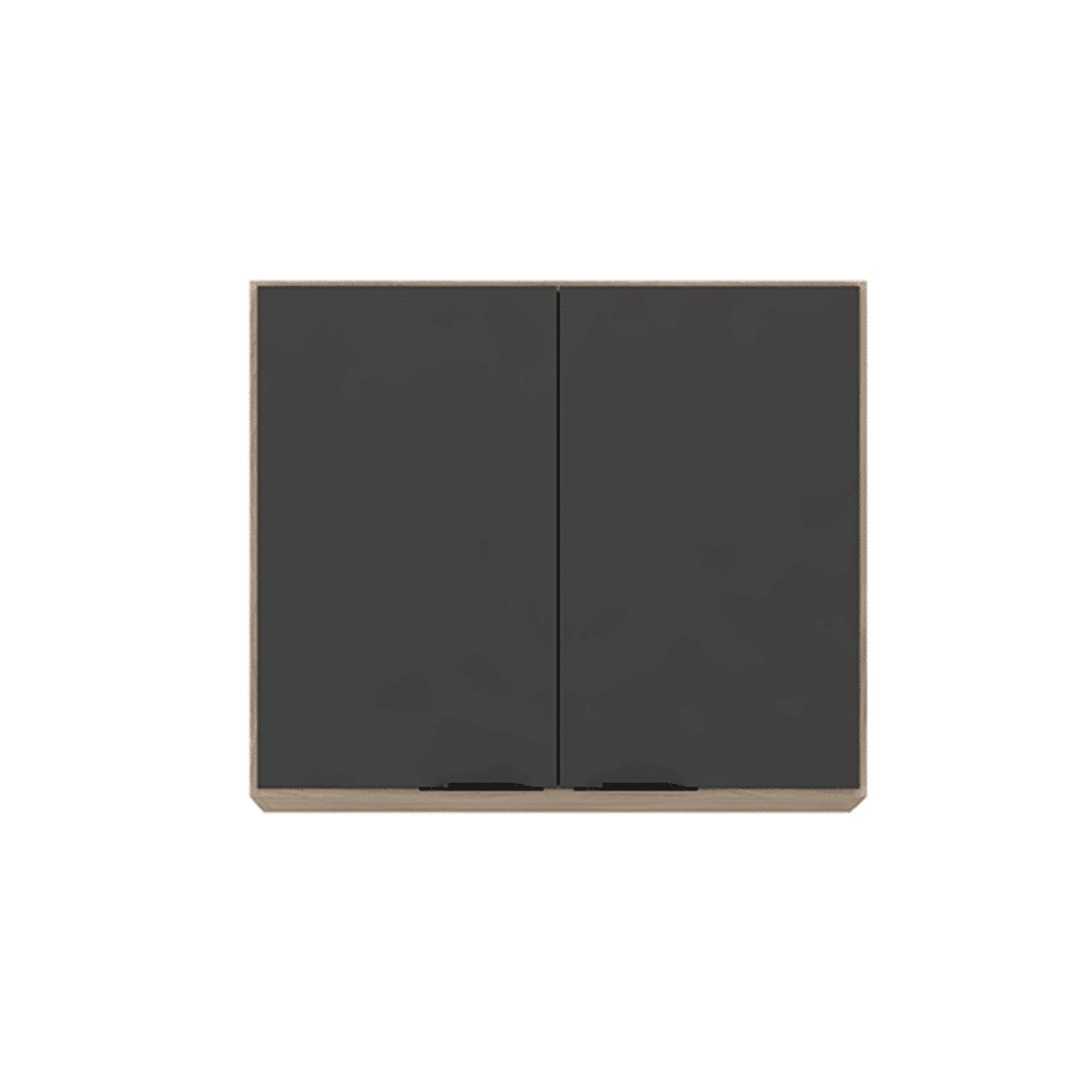 Armário Aéreo de Cozinha 2 Portas, Firenze 80cm - Demobile - Avelã/Grafite Armário Aéreo de Cozinha 2 Portas, Firenze 80cm - Demobile - Avelã/Grafite