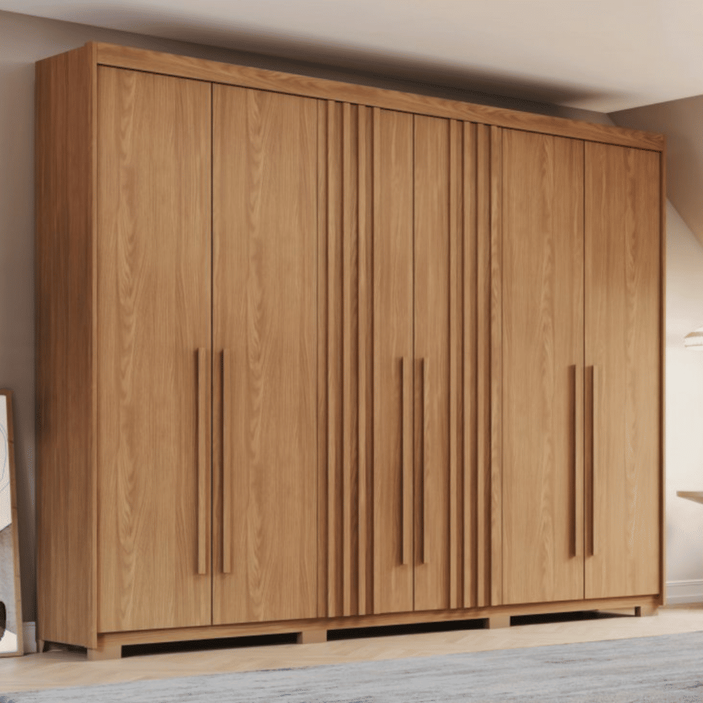 Guarda-roupa Casal Norton 6 Portas Nature - Henn Guarda-roupa Casal Norton 6 Portas Nature - Henn