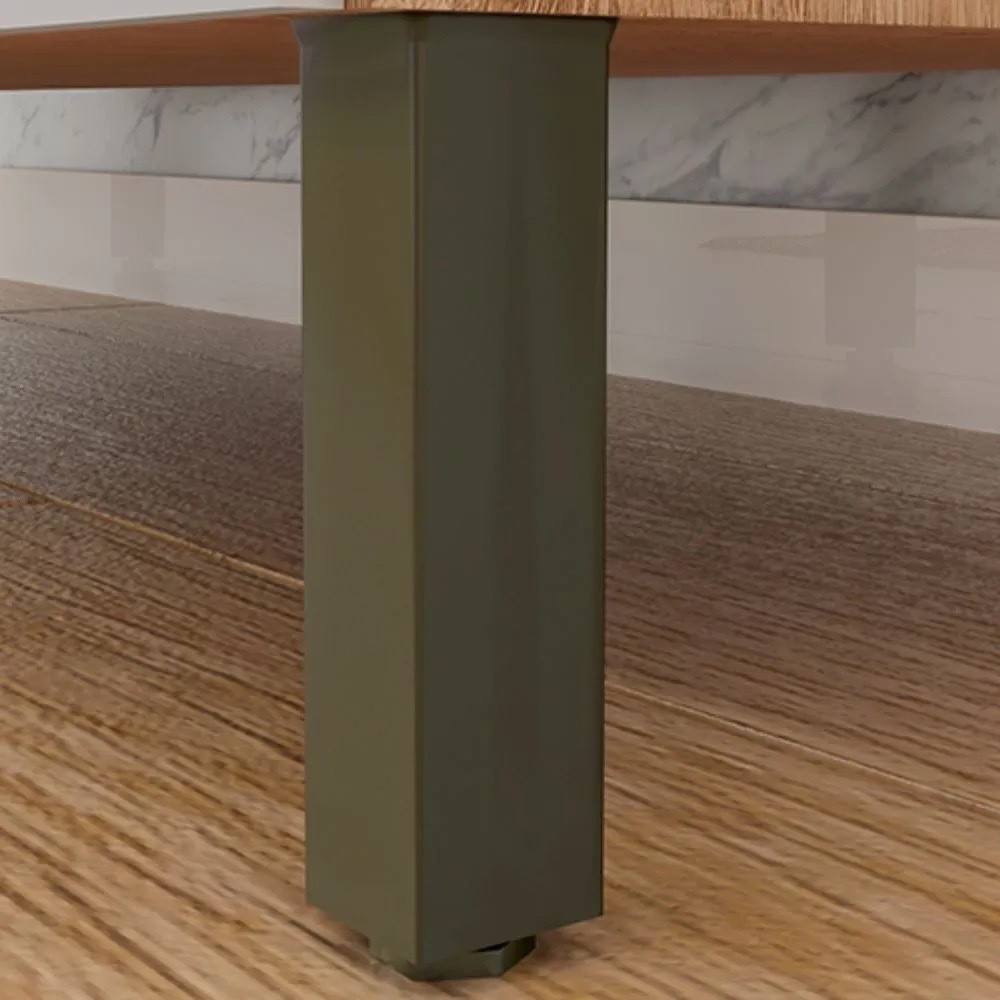 Armário de Cozinha Kit em MDF 9 Portas 1 Gaveta Ronipa Merlot Prime Amendoa/Chumbo Armário de Cozinha Kit em MDF 9 Portas 1 Gaveta Ronipa Merlot Prime Amendoa/Chumbo