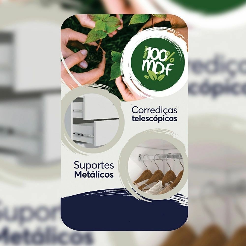 Guarda-Roupa Casal Com Espelho 2 Portas de Correr em MDF Panan Móveis Blumenau Branco Guarda-Roupa Casal Com Espelho 2 Portas de Correr em MDF Panan Móveis Blumenau Branco