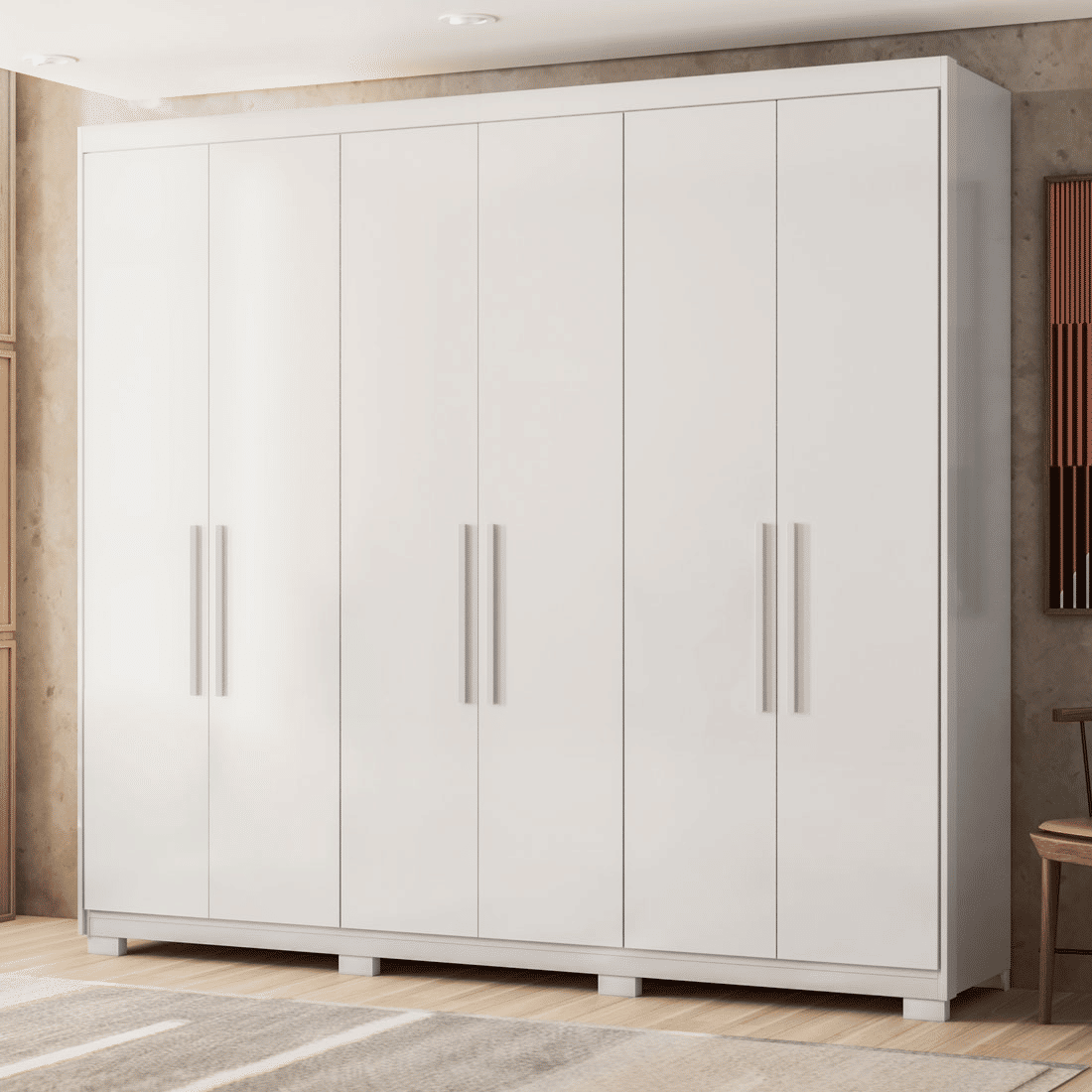 Guarda-Roupa Venice 6 Portas 100% MDF Demóbile - Branco Guarda-Roupa Venice 6 Portas 100% MDF Demóbile - Branco