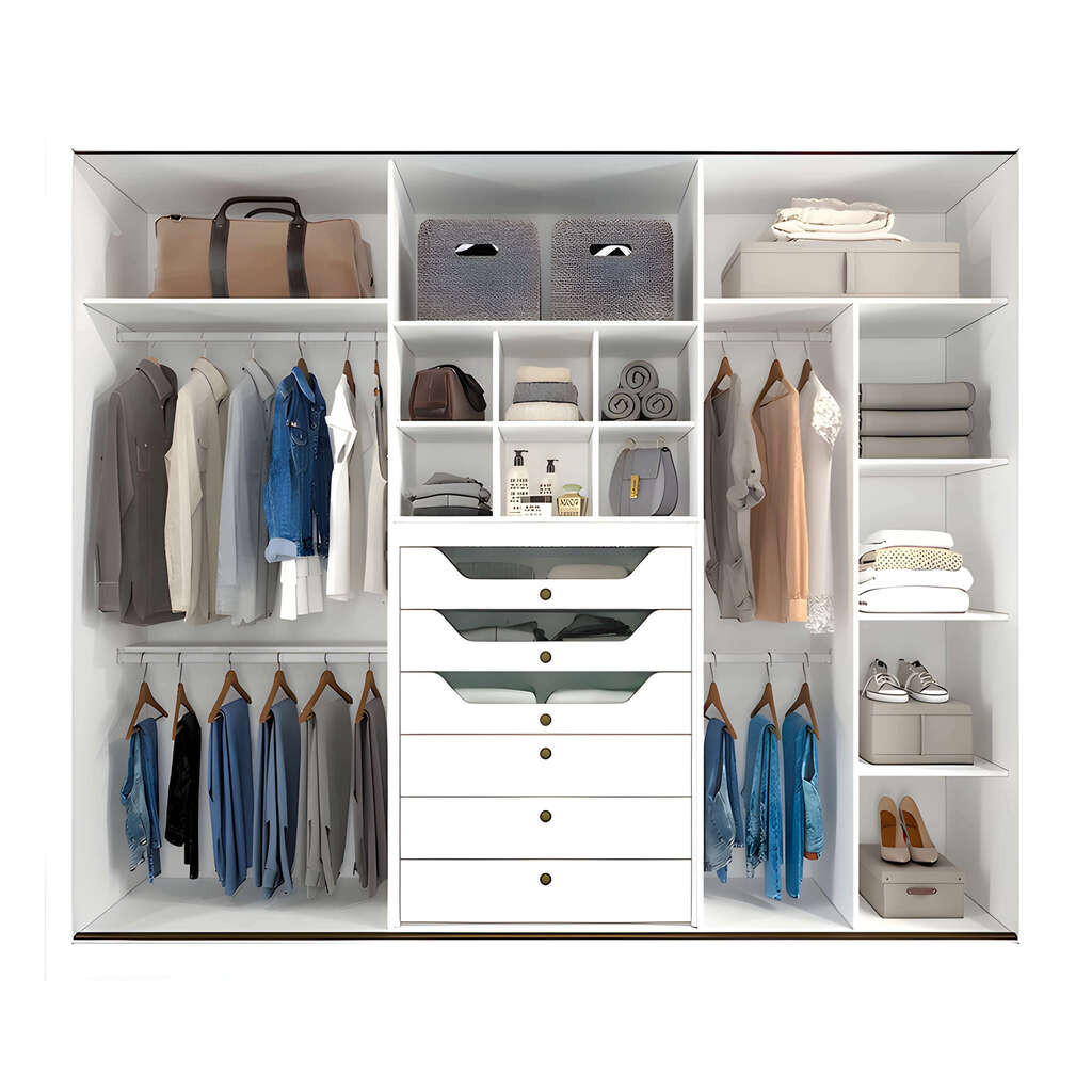 Guarda-Roupa Casal Com Espelho 3 Portas de Correr em MDF Panan Móveis Vitória Branco Guarda-Roupa Casal Com Espelho 3 Portas de Correr em MDF Panan Móveis Vitória Branco