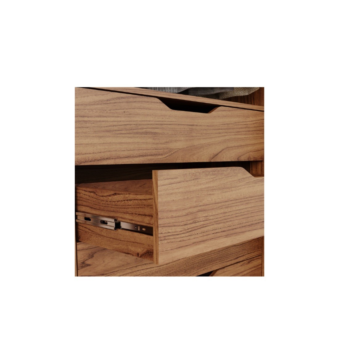 Guarda-Roupa Julia 100% MDF 4 Portas 3 Gavetas com Pés Panan Móveis Cinamomo/Grafiato