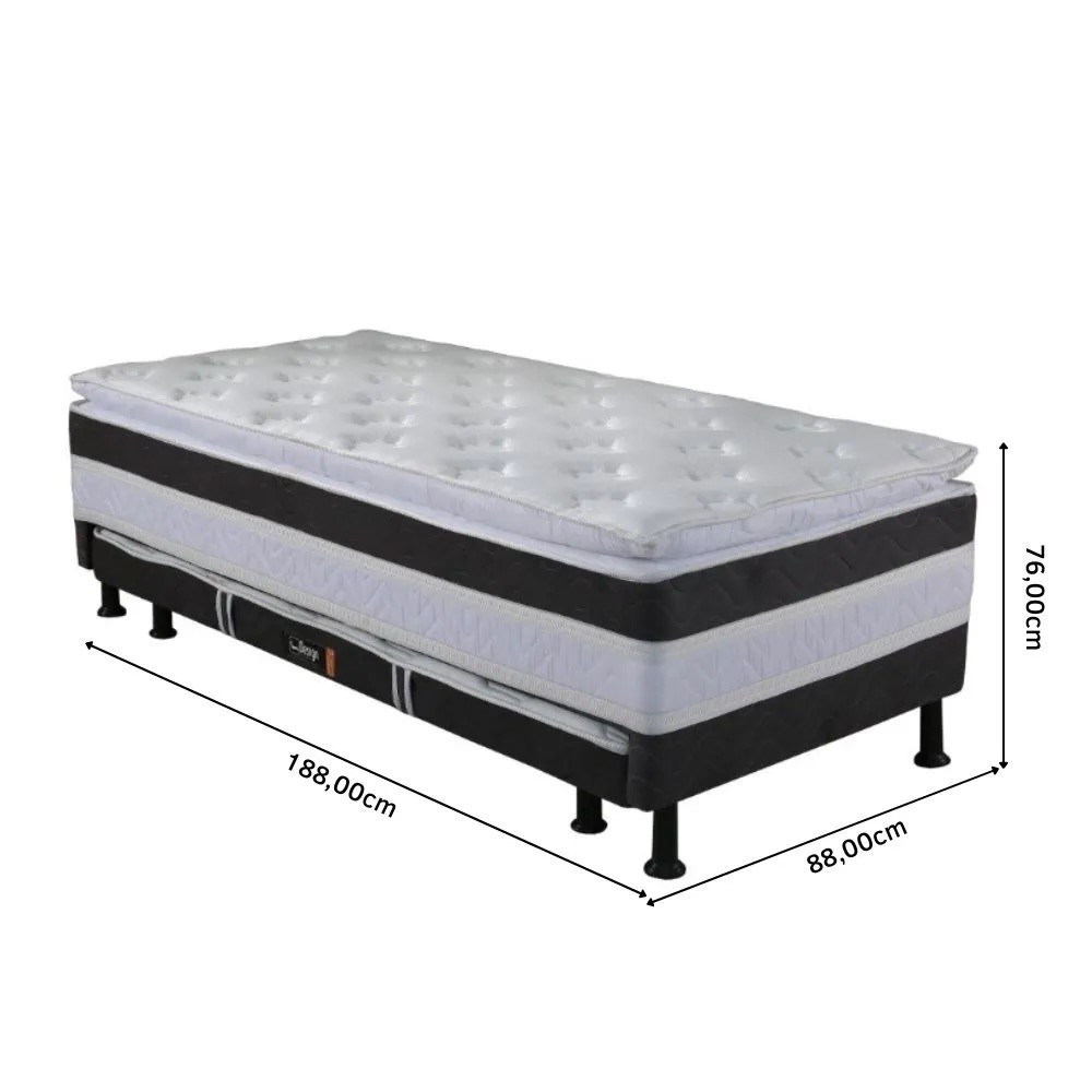 Cama Bibox Solteiro Conjugada com Auxiliar 88x188x64 Ouro Design Cama Bibox Solteiro Conjugada com Auxiliar 88x188x64 Ouro Design