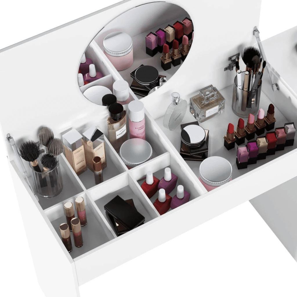 Penteadeira com Espelho Monalisa Branco Fiorello Penteadeira com Espelho Monalisa Branco Fiorello