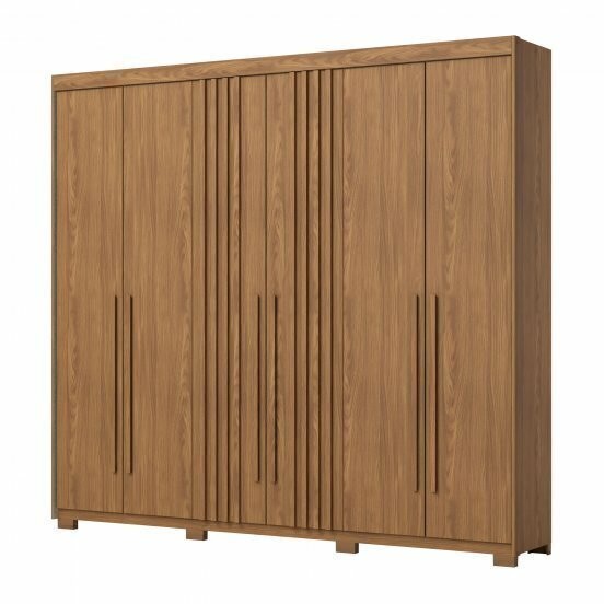 Guarda-roupa Casal Norton 6 Portas Nature - Henn Guarda-roupa Casal Norton 6 Portas Nature - Henn
