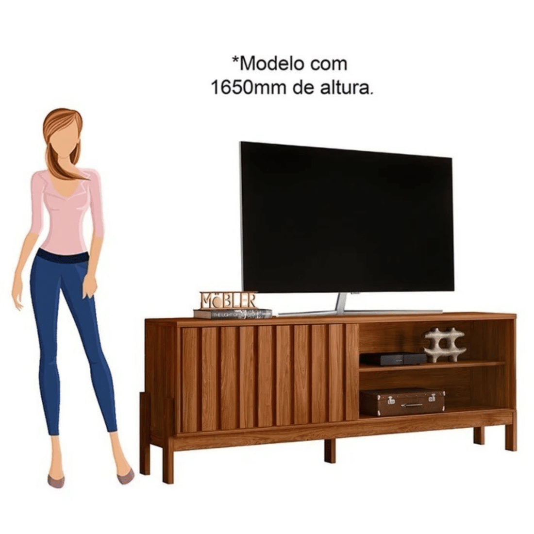 Rack Bancada New Aurora Mobler Cinamomo Mel