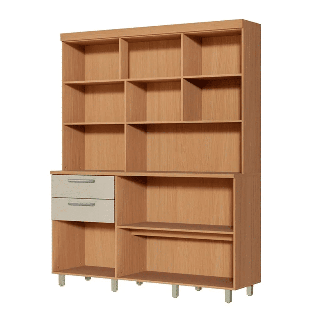 Kit Cozinha Compacta Nesher Nobreza 5 Portas 2 Gavetas 160cm – Carvalho/Greige Kit Cozinha Compacta Nesher Nobreza 5 Portas 2 Gavetas 160cm – Carvalho/Greige