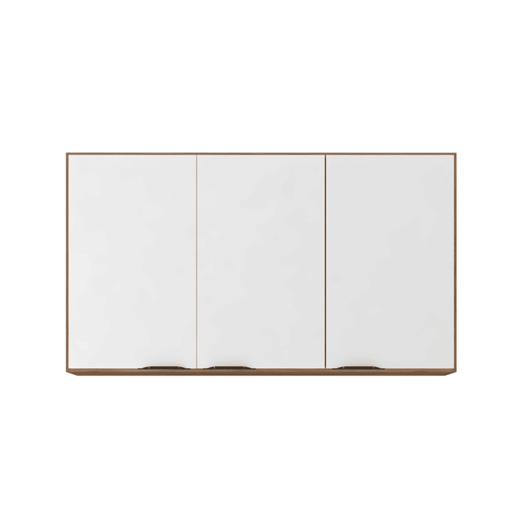 Armário Aéreo de Cozinha 3 Portas, Firenze 120cm - Demobile - Amêndoa com Branco Armário Aéreo de Cozinha 3 Portas, Firenze 120cm - Demobile - Amêndoa com Branco