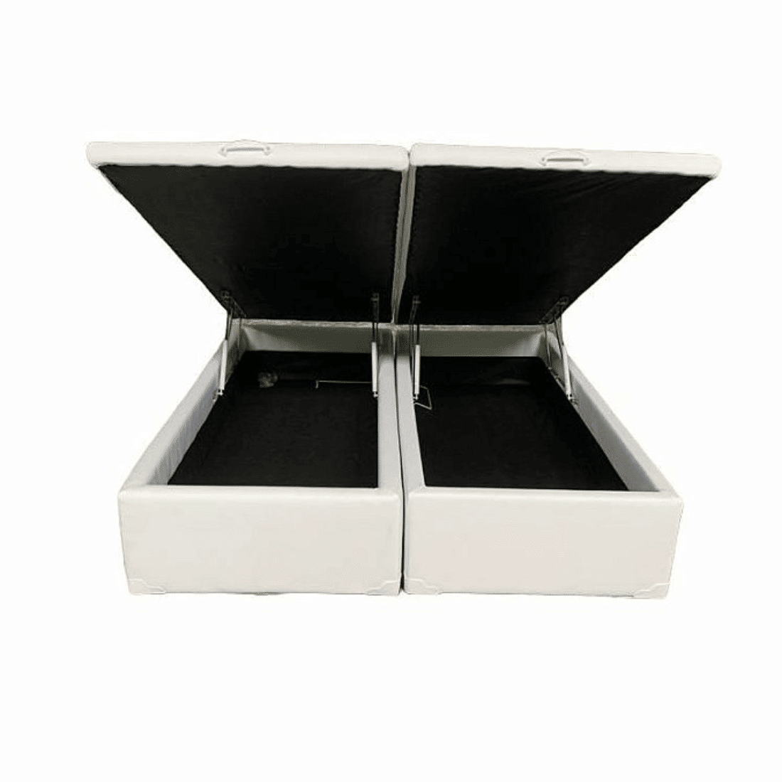 Base Baú Blindado 158x198x42 Luxo Queen Cor Branca