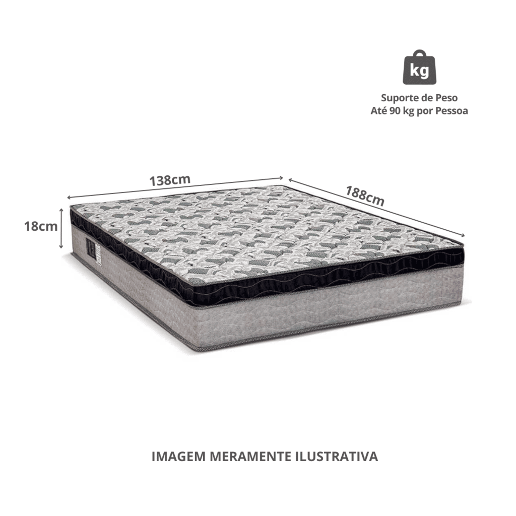 Colchão Casal Gold Flex EPS 138x188x18 - Reconflex Colchão Casal Gold Flex EPS 138x188x18 - Reconflex