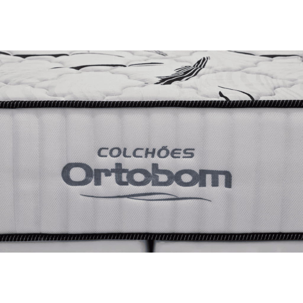 Colchão Ortobom Highfoam Espuma HR 45 Queen Cinza e Branco 158x198x28 Colchão Ortobom Highfoam Espuma HR 45 Queen Cinza e Branco 158x198x28